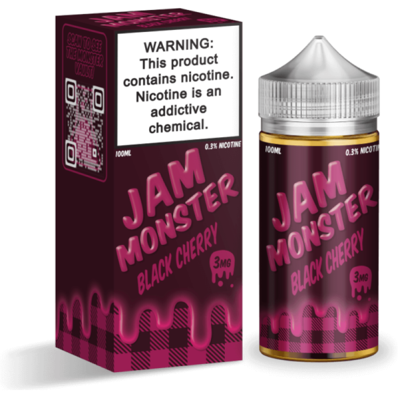 Jam MONSTER Synthetic Black Cherry Jam 100mL, jam monster